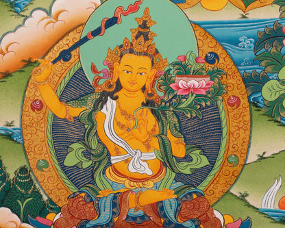 Handpainted Avalokitesvara Thangka | Chengrezig Thangka