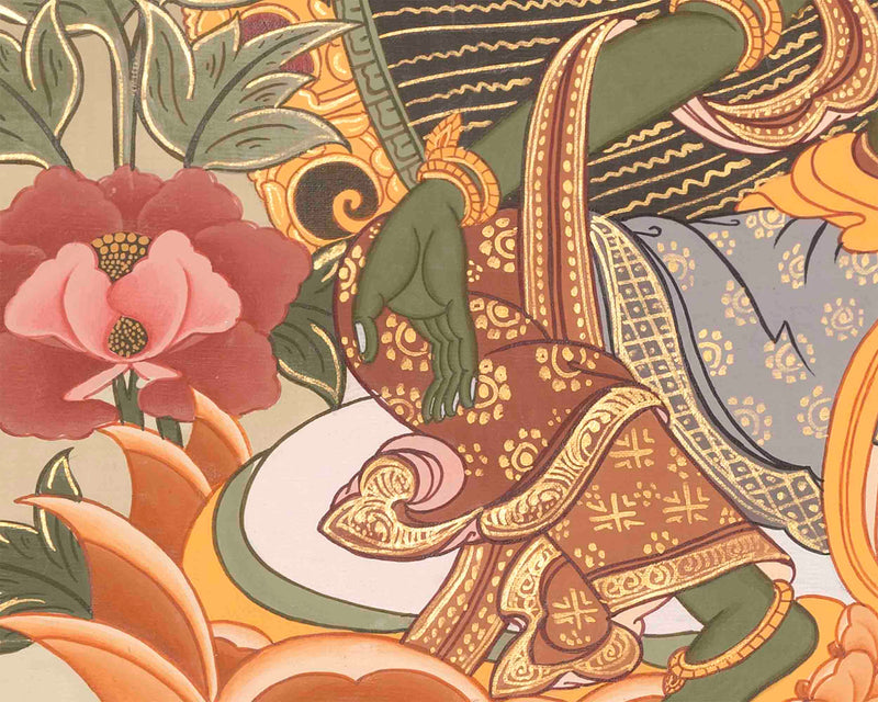 Mother Green Tara | Buddhist Thangka | Wall Decors