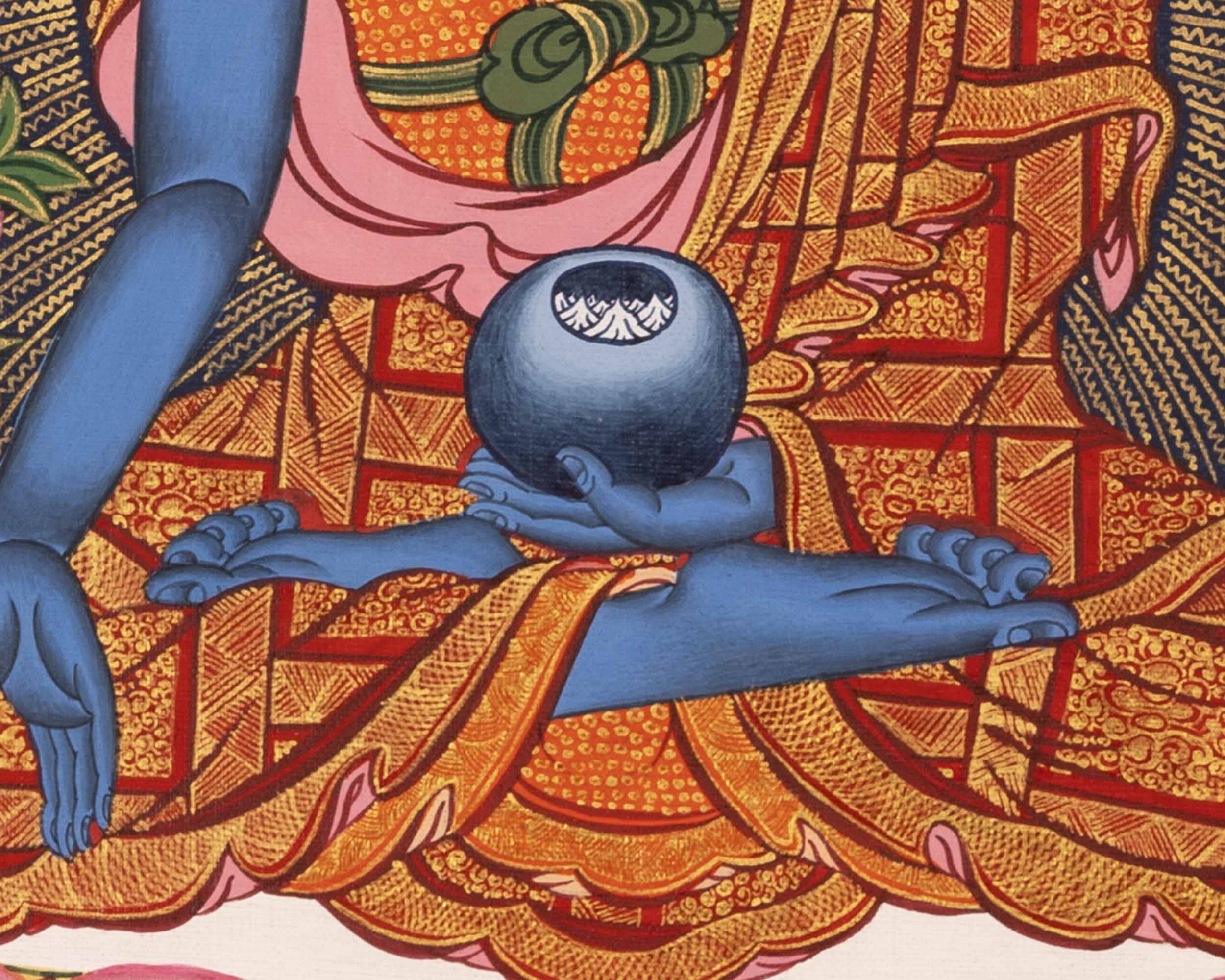 Bhaisajyaguru Thangka | Original Hand-Painted Tibetan Art