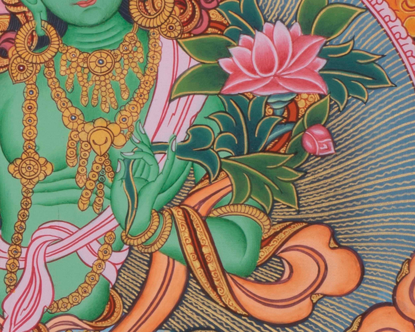 Green Tara Thangka | Rare Art