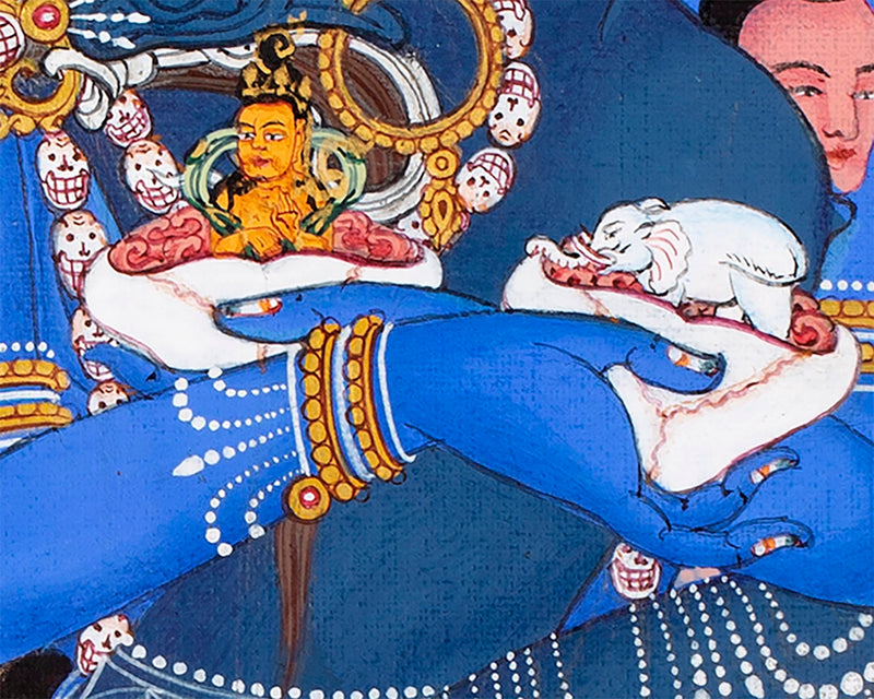 Hevajra With Consort Nairatmya Thangka Print | Buddhist Yidam Art