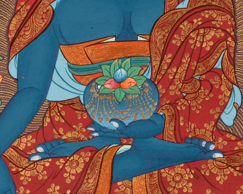 Healing Buddha | Medicine Buddha Thangka | Traditional Buddhist Art