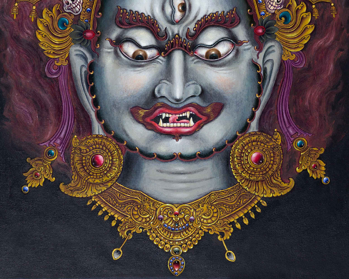 Bhairava Thangka Print | Tibetan Buddhism Decor | Vajrayana Buddhism