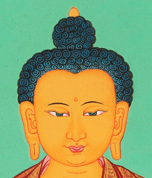 Himalayan Buddha Shakyamuni | Originally Hand-Painted Thangka