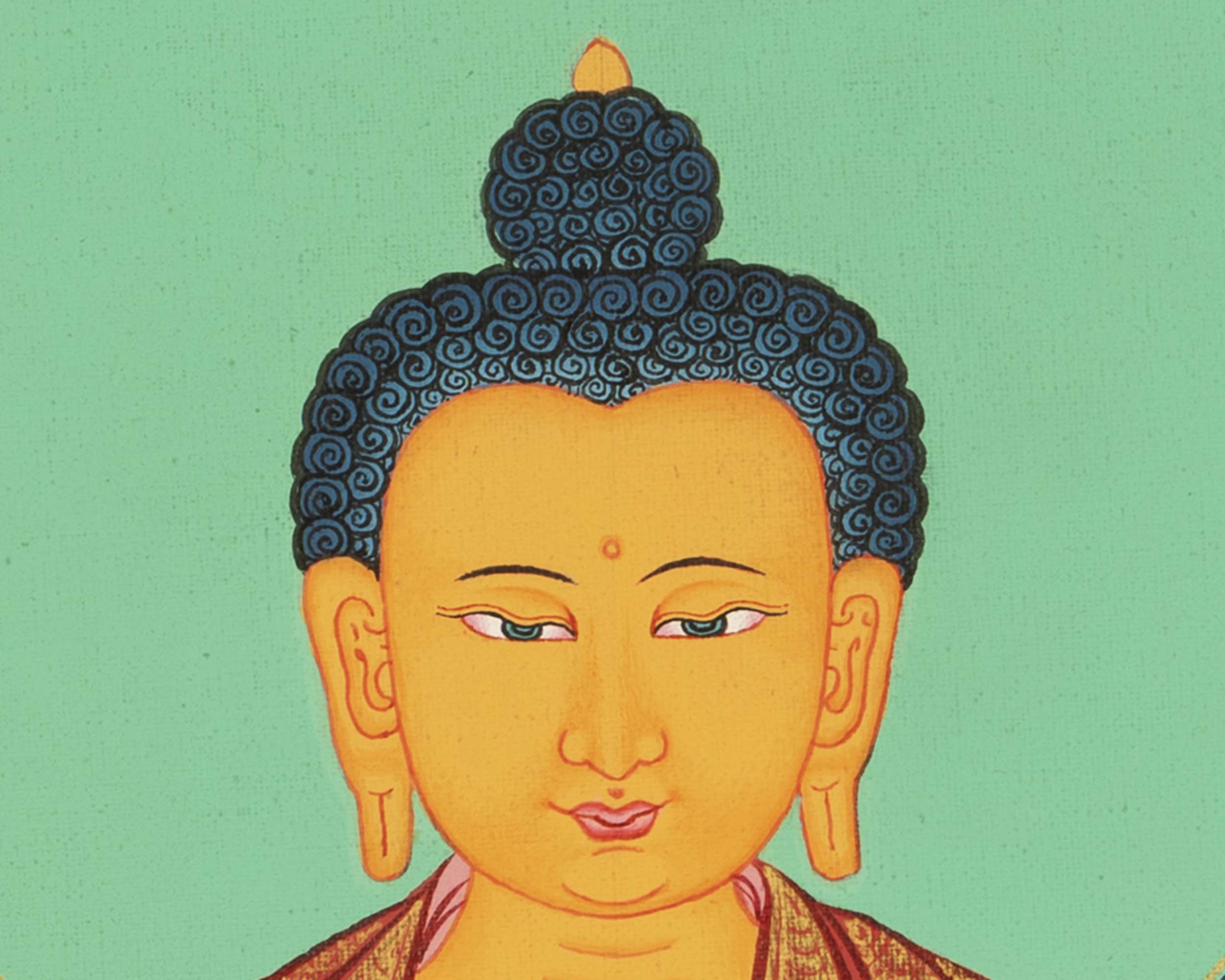 Himalayan Buddha Shakyamuni | Originally Hand-Painted Thangka