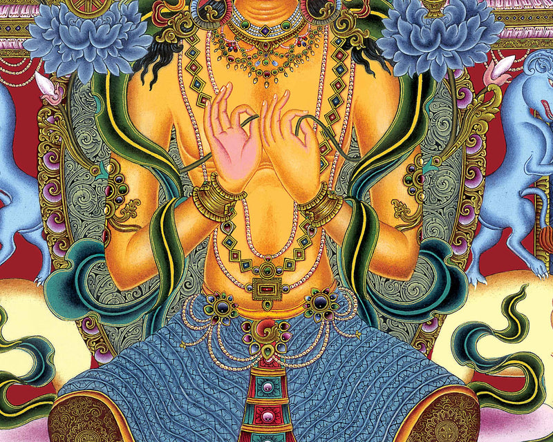 Maitreya Future Buddha Thangka Print | Digital Canvas Print