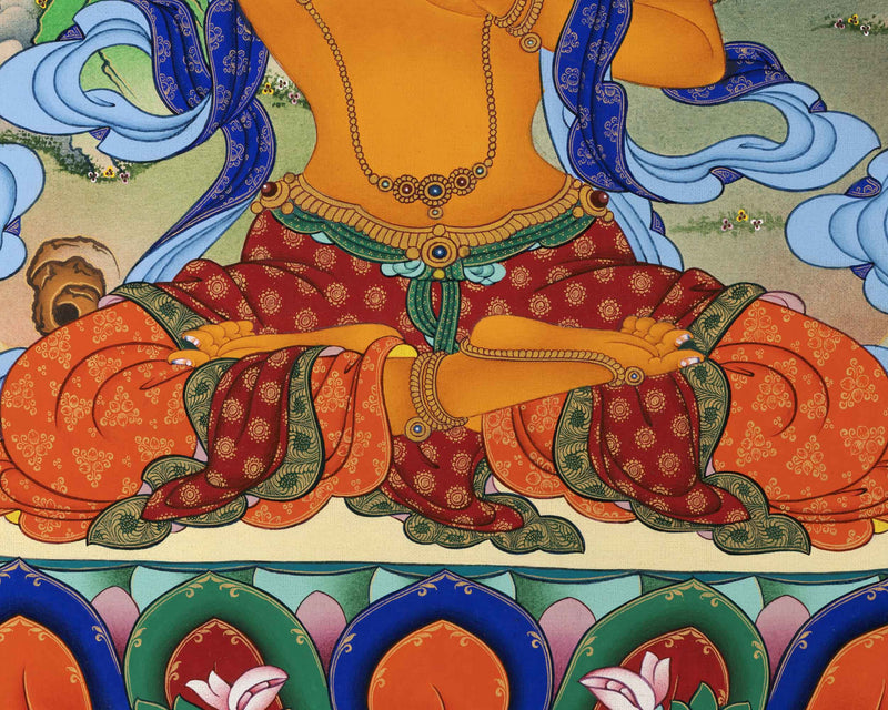 Manjushri God Of Knowledge | High Quality Thangka Print | Spiritual Gifts