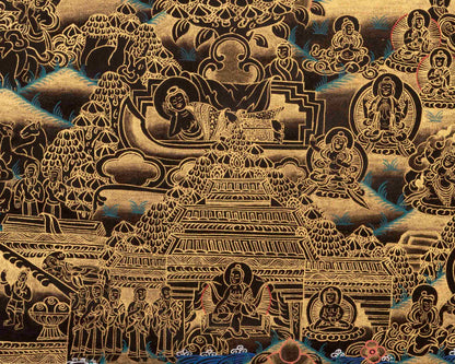 Buddha Life Story | Vintage Thangka Art | Religious Wall Decors