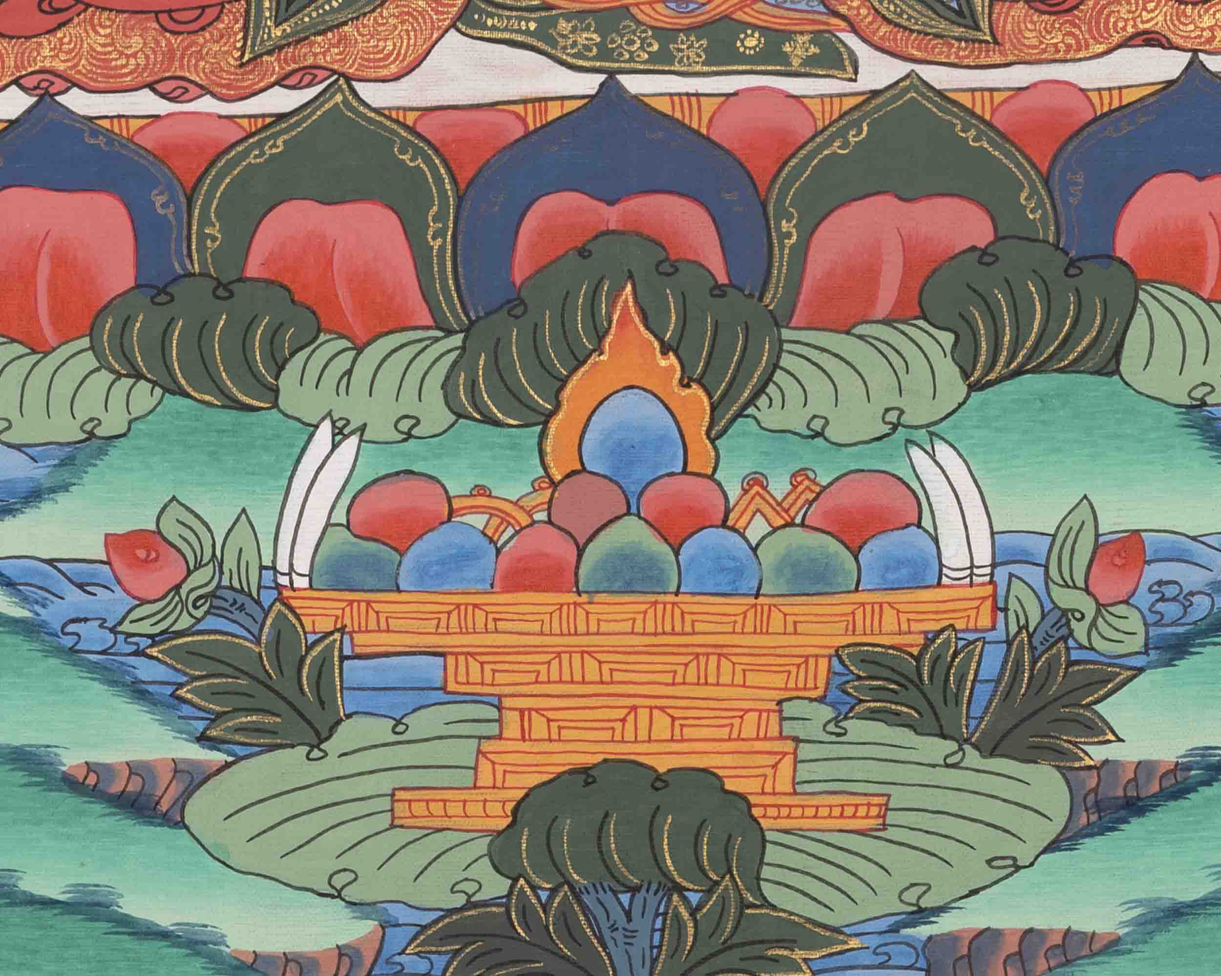 Vajrasattva Shakti Thangka | Traditioanl Tibetan Art | Wall Decors
