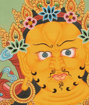 Dzambala Kubera Painting | Traditional Thangka Art | Religious Decoration