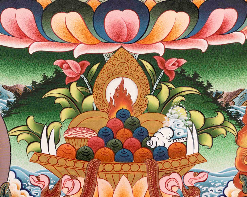 Avalokiteshvara Chenresig Thangka | Buddhist Religious Art | Wall Decors