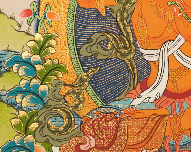Manjushree Bodhisattva Thangka | Tibetan Wall Decor