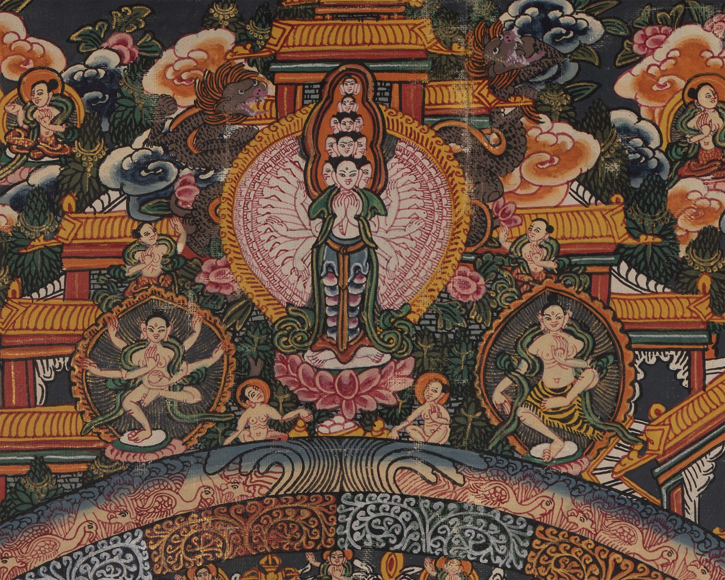 Vintage Shakyamuni Buddha Thangka | Hand-painted Thangka
