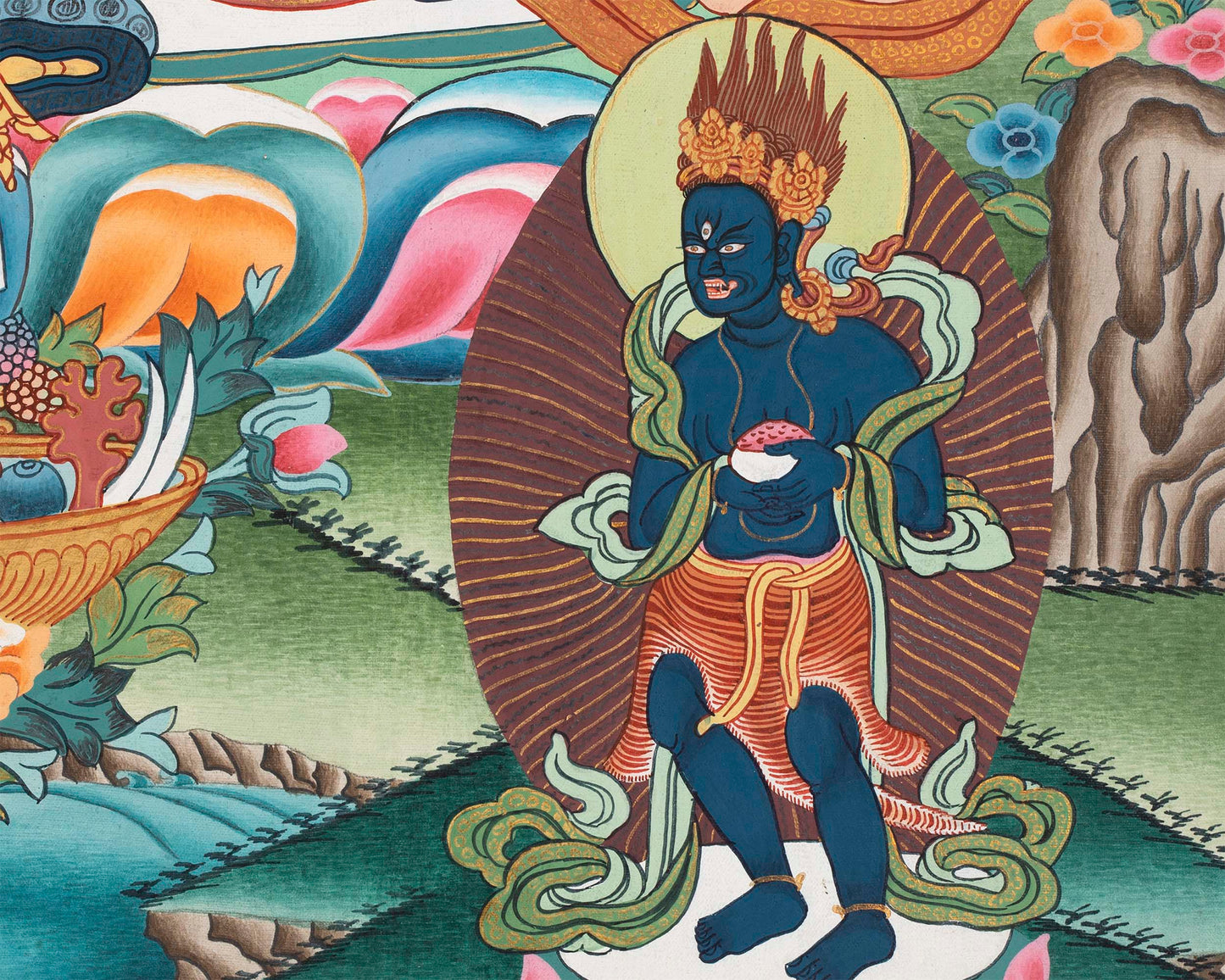 Female Green Tara Thangka | Decorative Art