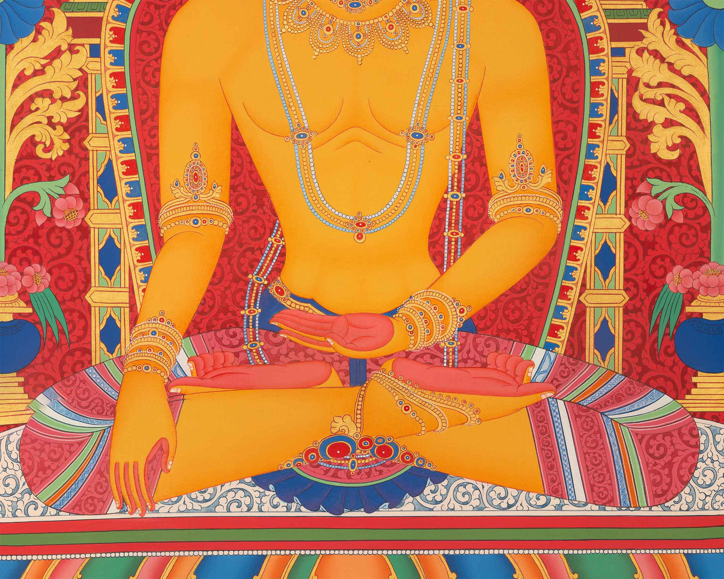 Buddha Ratnasambhava Seated In Lotus Throne Giclee Print | One Of Dhyani (Eternal, Self Born) Buddha