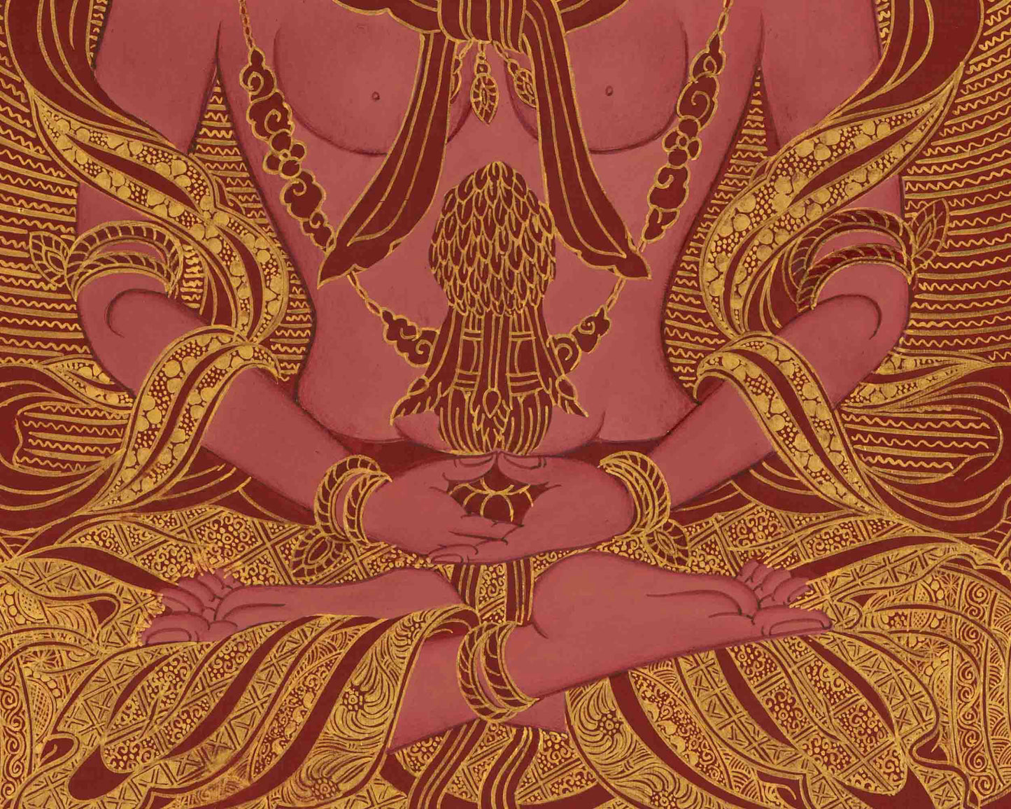 Buddha Amitayus Thangka | 24k Gold High Quality Art | Religious Painting