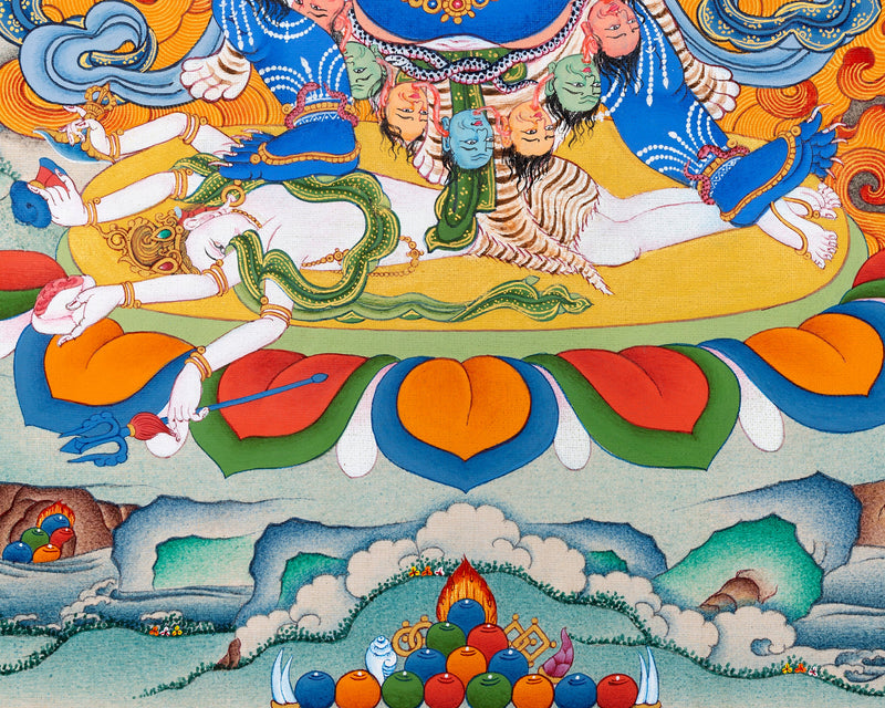 Sakya Vajrapani | Bhutadamara | Bodhisattva | Tibetan Hand Painted Thangka