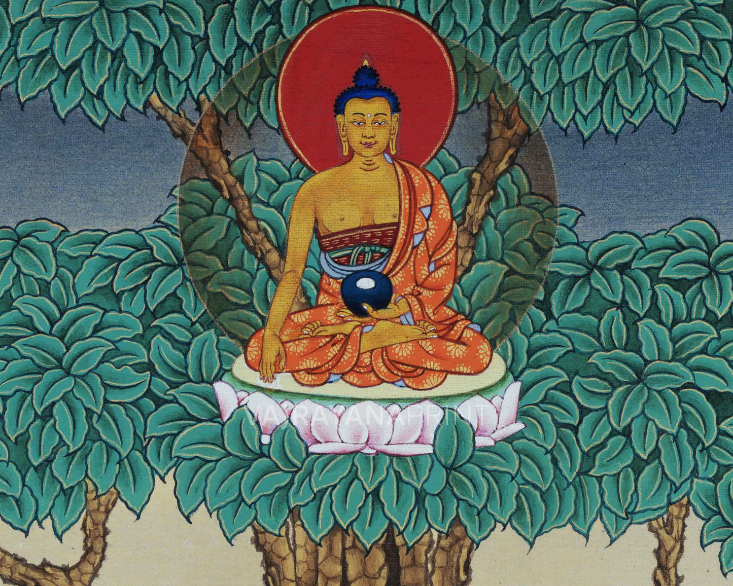 High-Quality Amitabha Buddha Thangka Print | The Buddhist Deity of Long Life Canvas Art