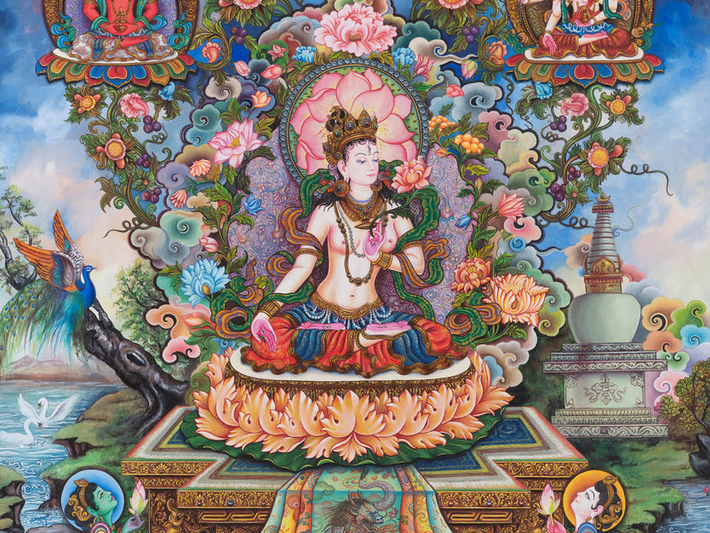 Tibetan White Tara | Newari Art Style