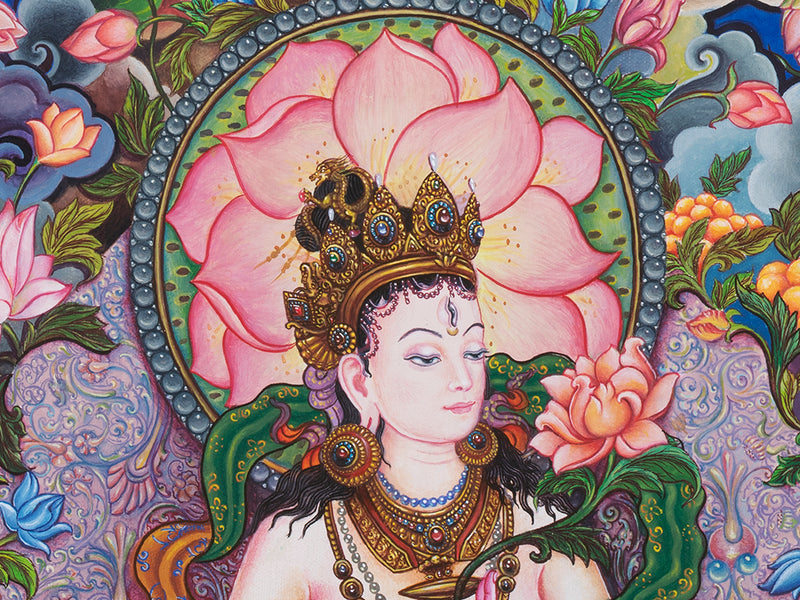 Tibetan White Tara | Newari Art Style