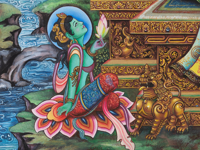 Tibetan White Tara | Newari Art Style