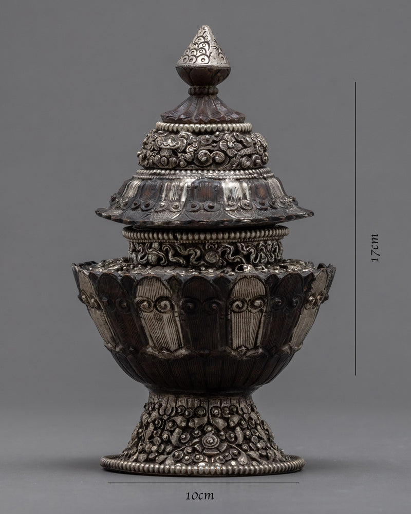 Traditional Buddhist Rice Pot | Handcrafted Neshi Dhupur | Ritual Objects
