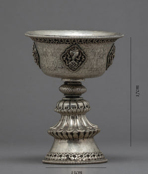 Buddhist Butter Lamp | Ritual Items | Handmade Vintage Lamp