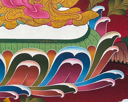 Guru Rinpoche Thangka | Religious Buddhist Art | Wall Decors