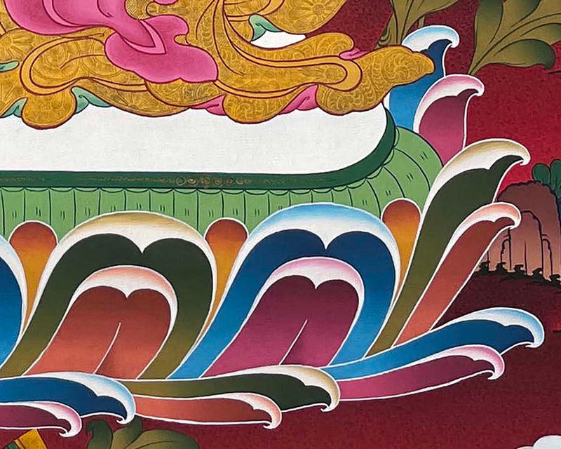 Guru Rinpoche Thangka | Religious Buddhist Art | Wall Decors