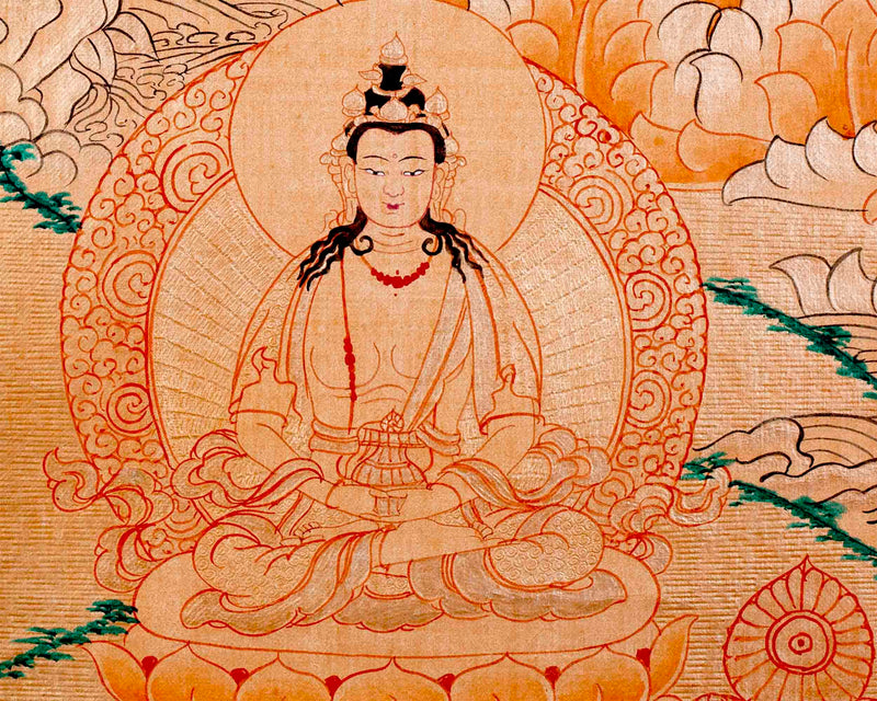 Traditional White Tara Thangka | Mother Buddha Painting with 24k Gold