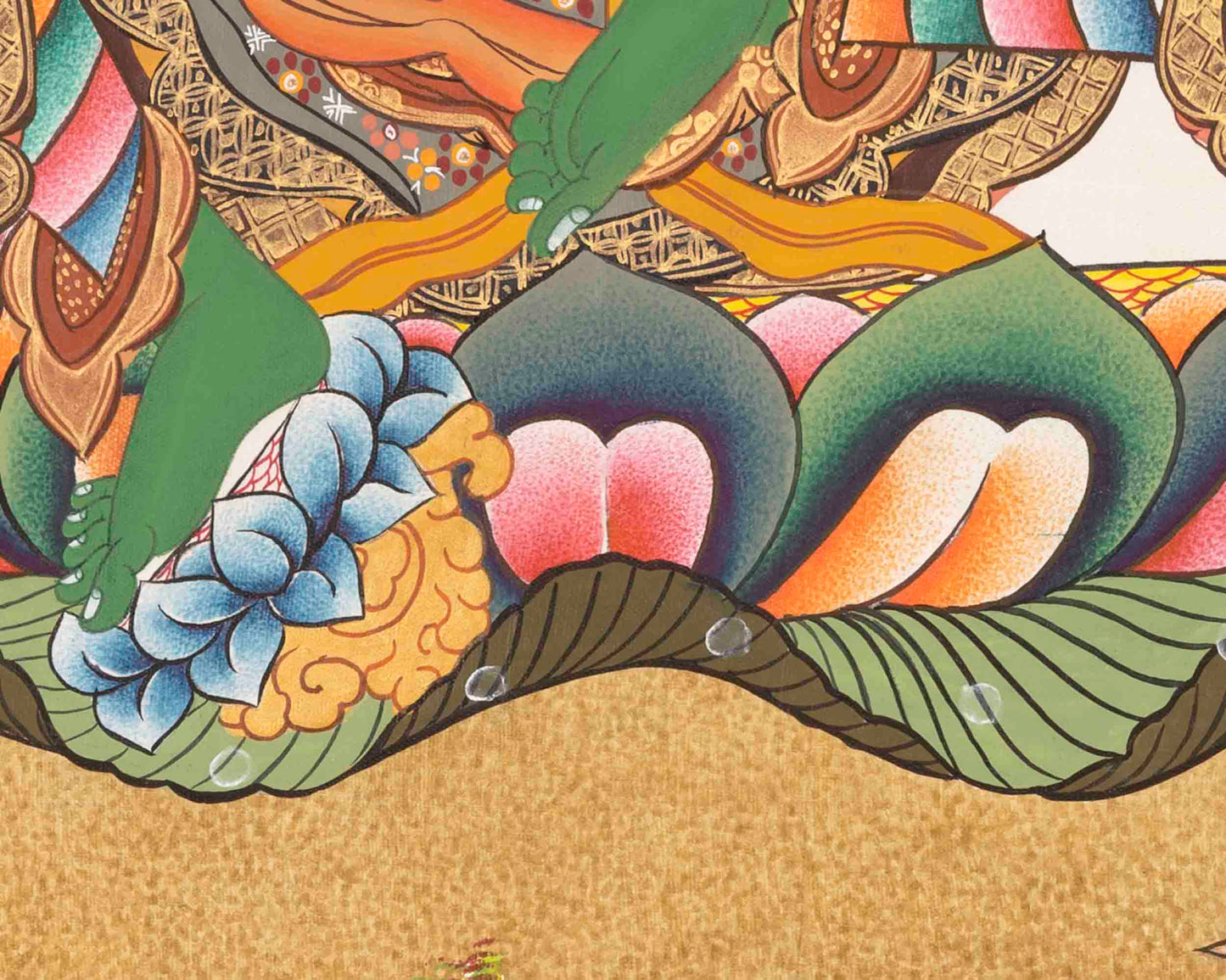 Green Tara Thangka | Healing Female Deity | Wall Decors