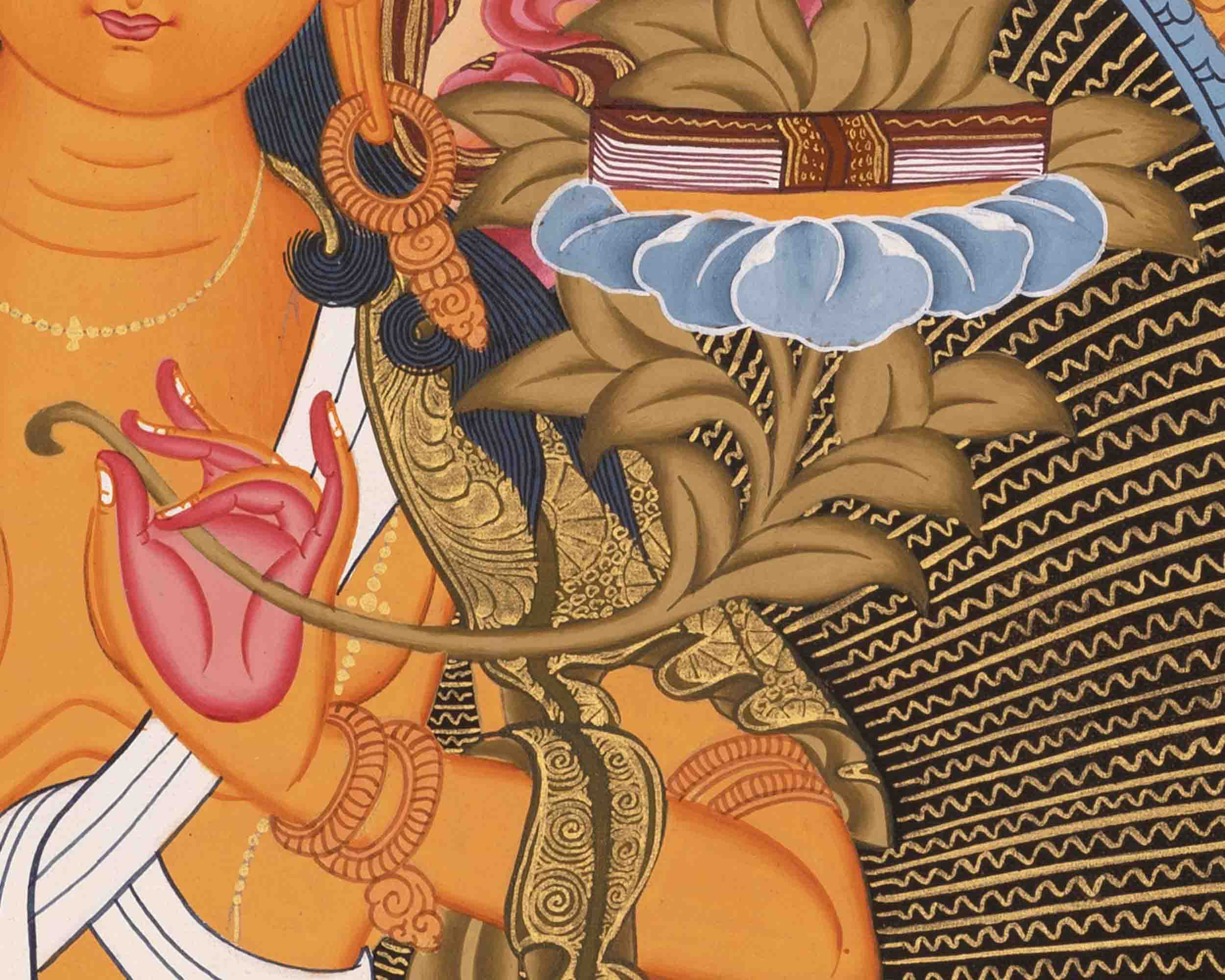 Wisdom Bodhisattva Manjushri | Religious Buddhist Thangka | Wall Decors