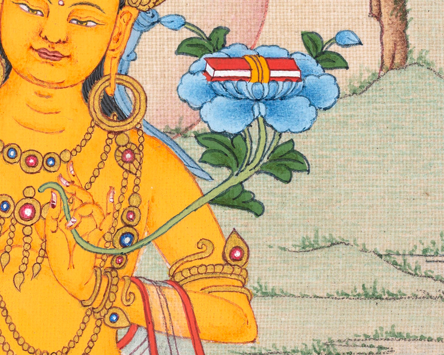 Manjushri Bodhisattva Painting | Traditional Thangka