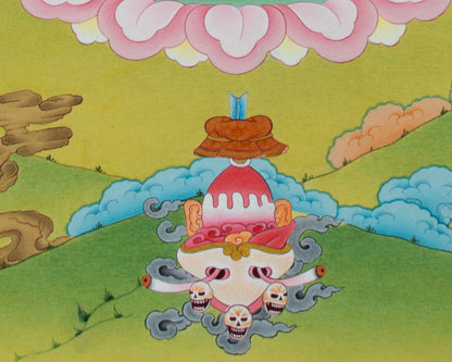 Hand Painted Hevajra Thangka | Himalayan Wrathful  Wall Decor | Tibetan Deity