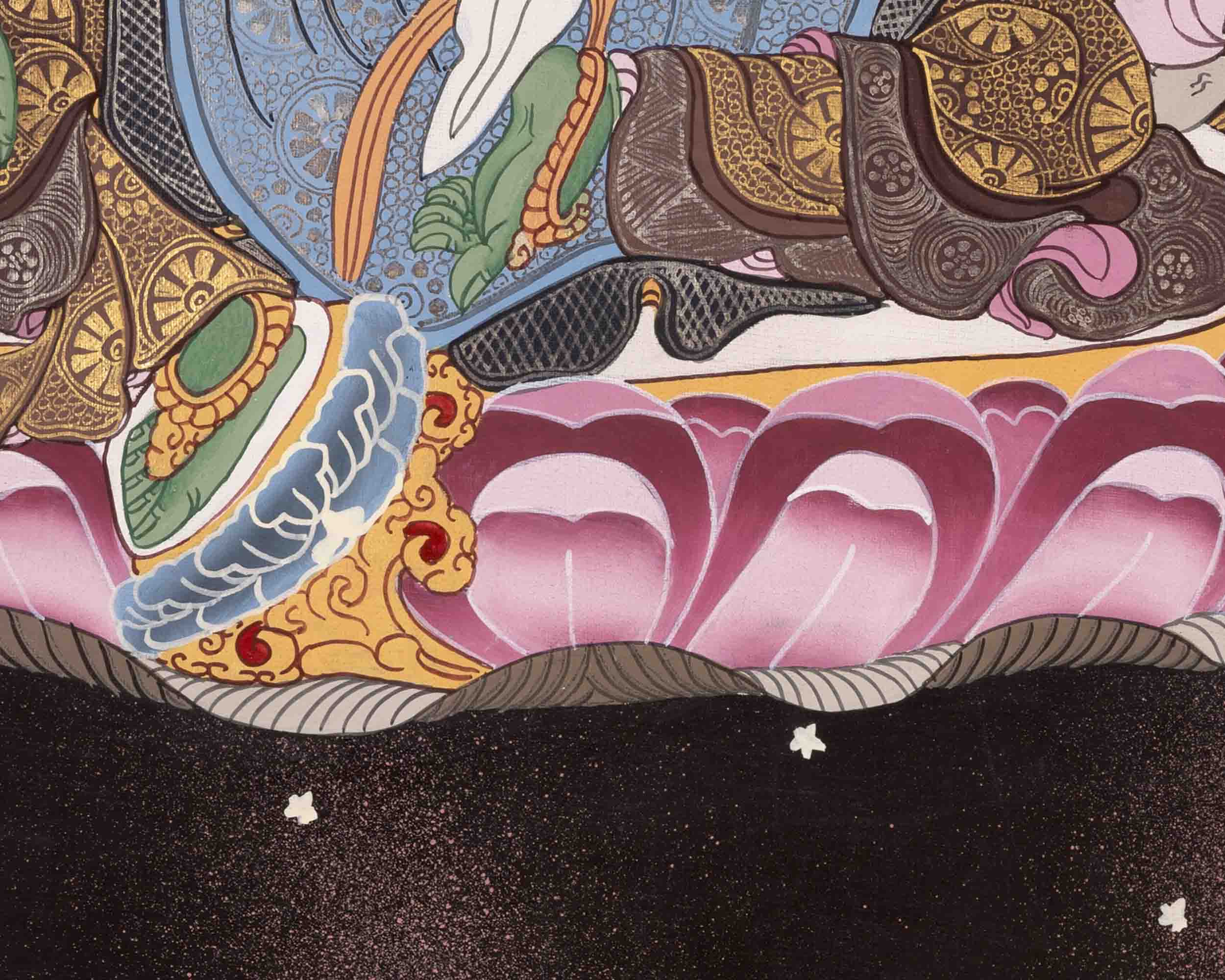 Mother Green Tara Thangka | Religious Buddhist Paint | Wall Decors