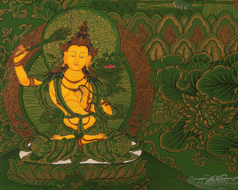 Chengrezig Thangka | Bodhisattva Avalokiteshvara | Wall Decoration Artifacts