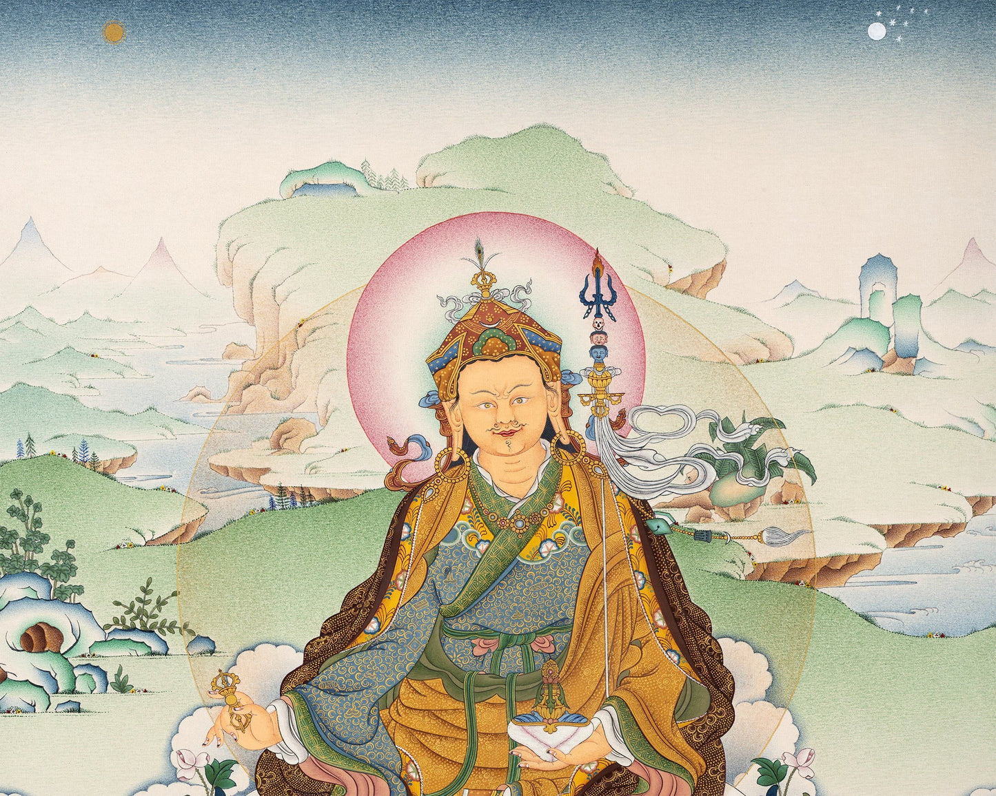 Guru Rinpoche | Padmasambhava Thangka | Hand Painted Tibetan Painting