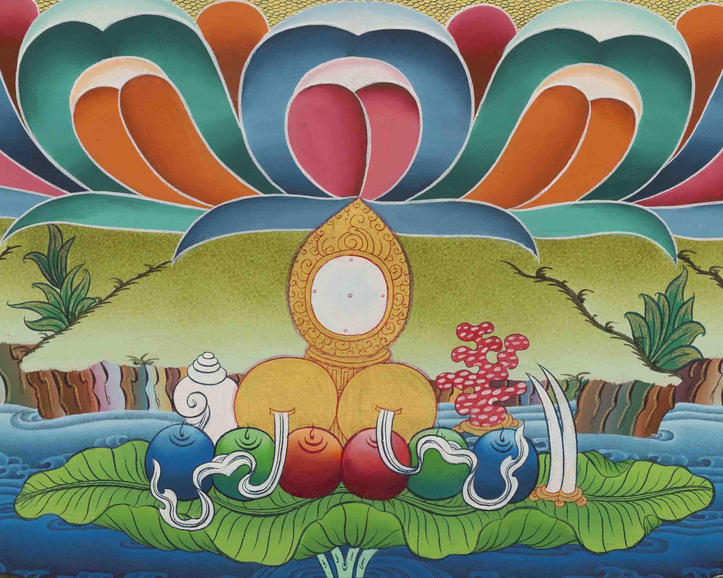 Avalokitesvara Chengrezig Thangka | Mindfulness Meditation Painting