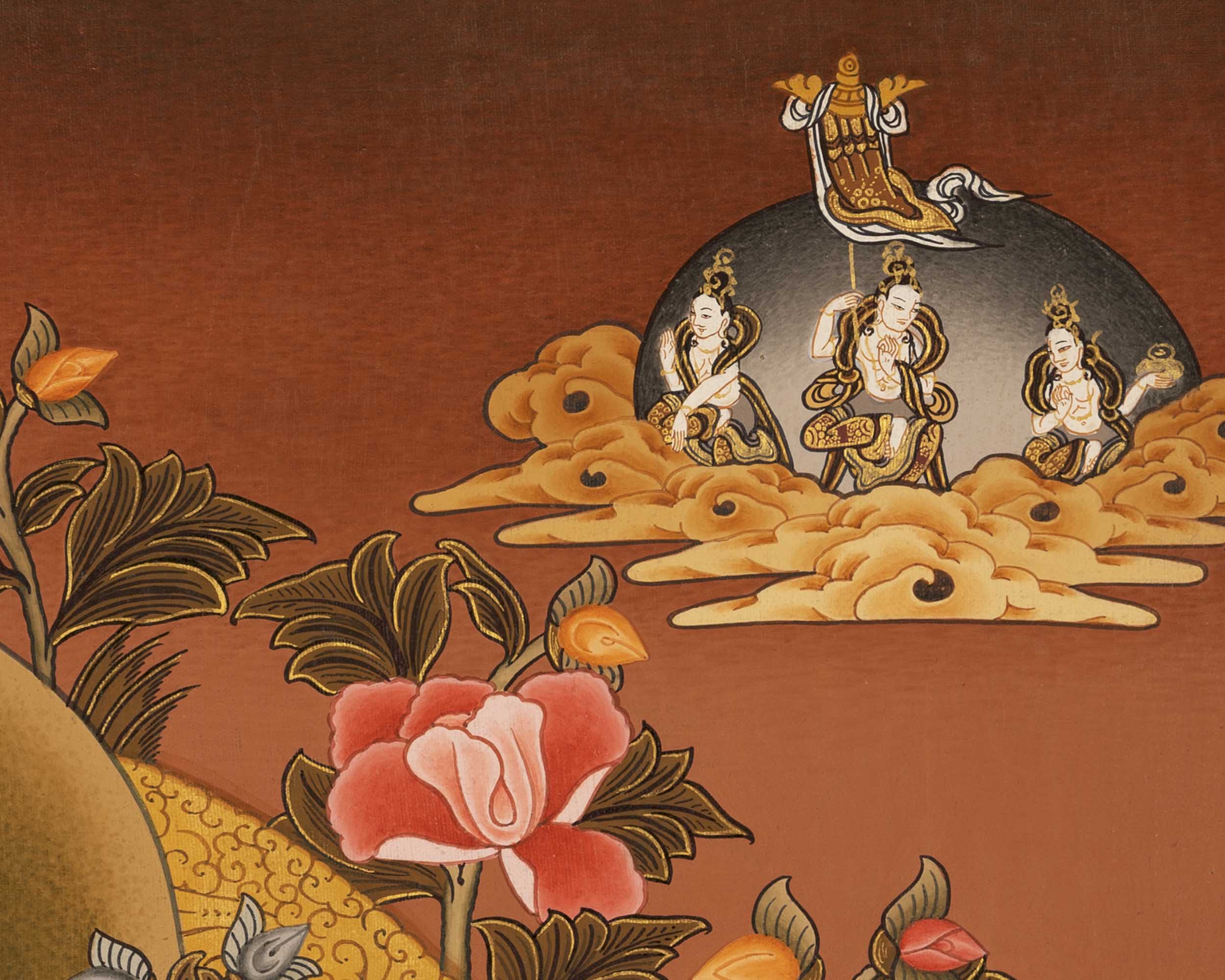 Religious Green Tara Thangka | HandPainted Wall Hanging Thangka