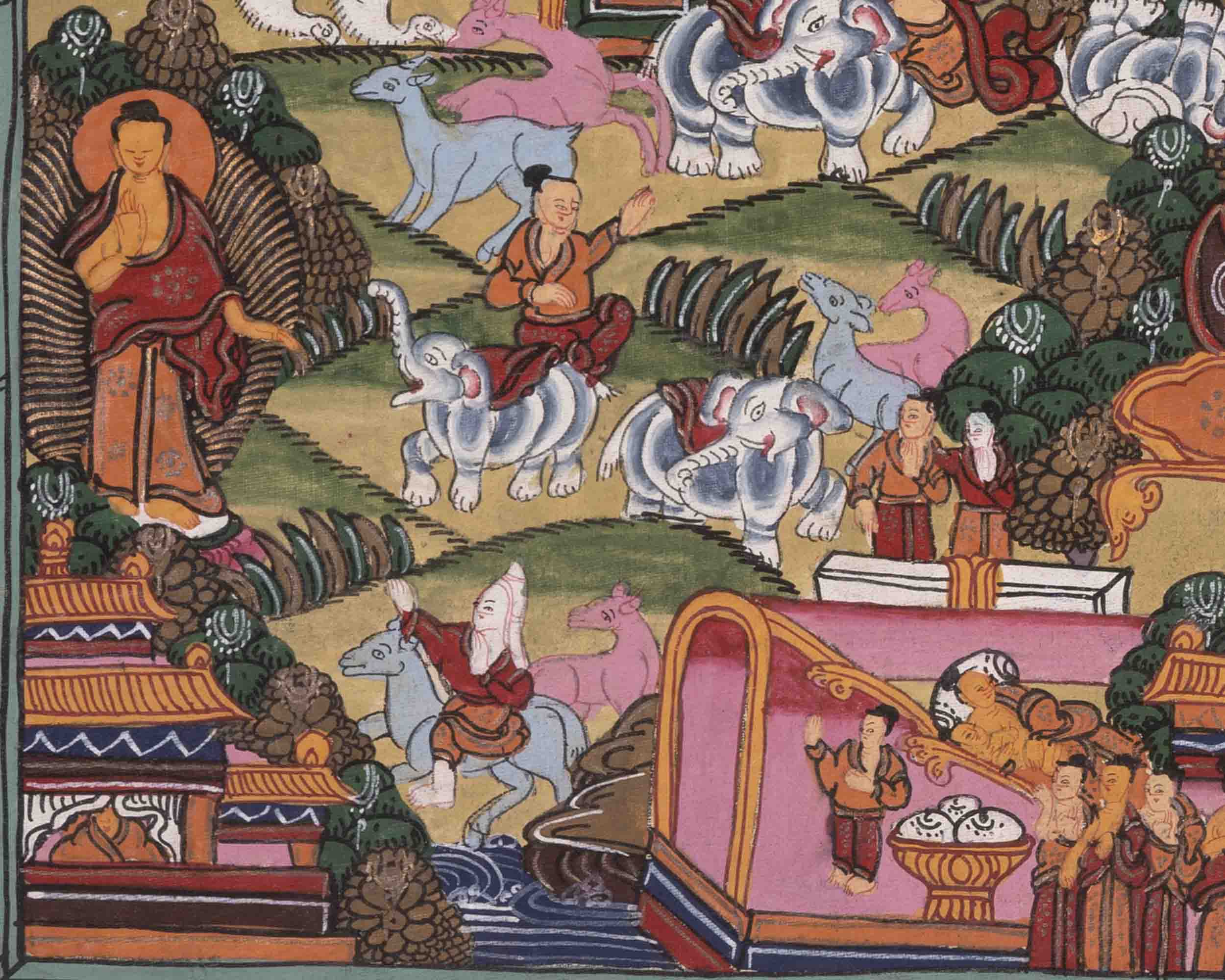 Life Story Of Buddha | Vintage Thangka Art | Wall Decors