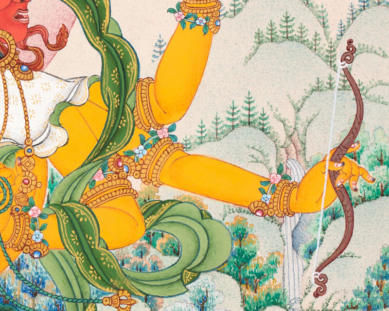 Parnashavari Dakini Thangka | Tibetan Thangka Print