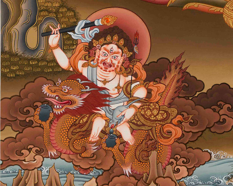 Jambhala Thangka Print | Tibetan Traditional Art