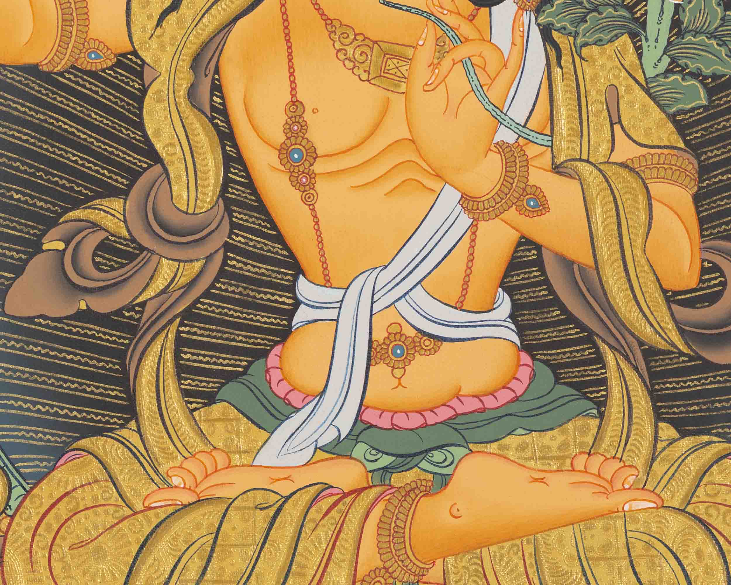 Manjushree Thangka Painting | Bodhisattva Of Wisdom | Religious Decors
