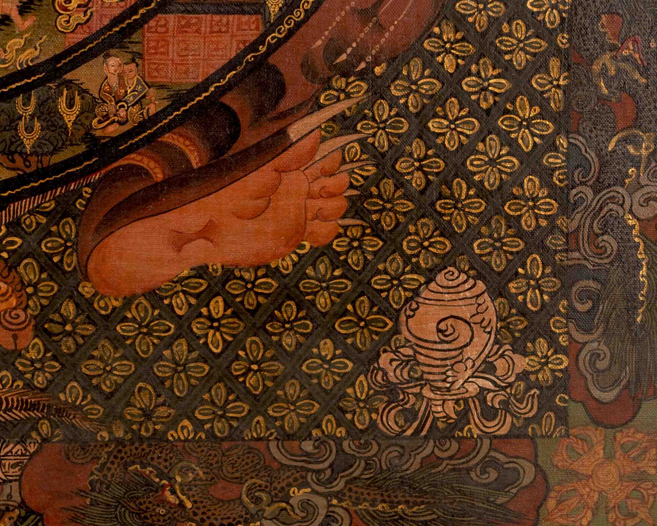 Wheel Of Life Buddhist Painting | Religious Thangka Art | Wall Decors