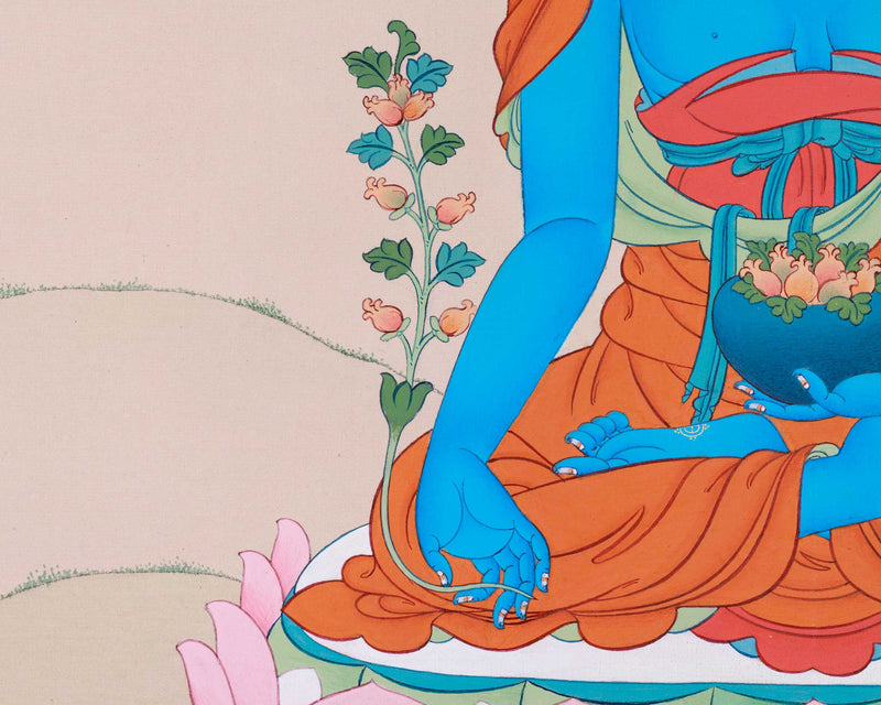 Healing Buddha, Medicine Buddha Thangka