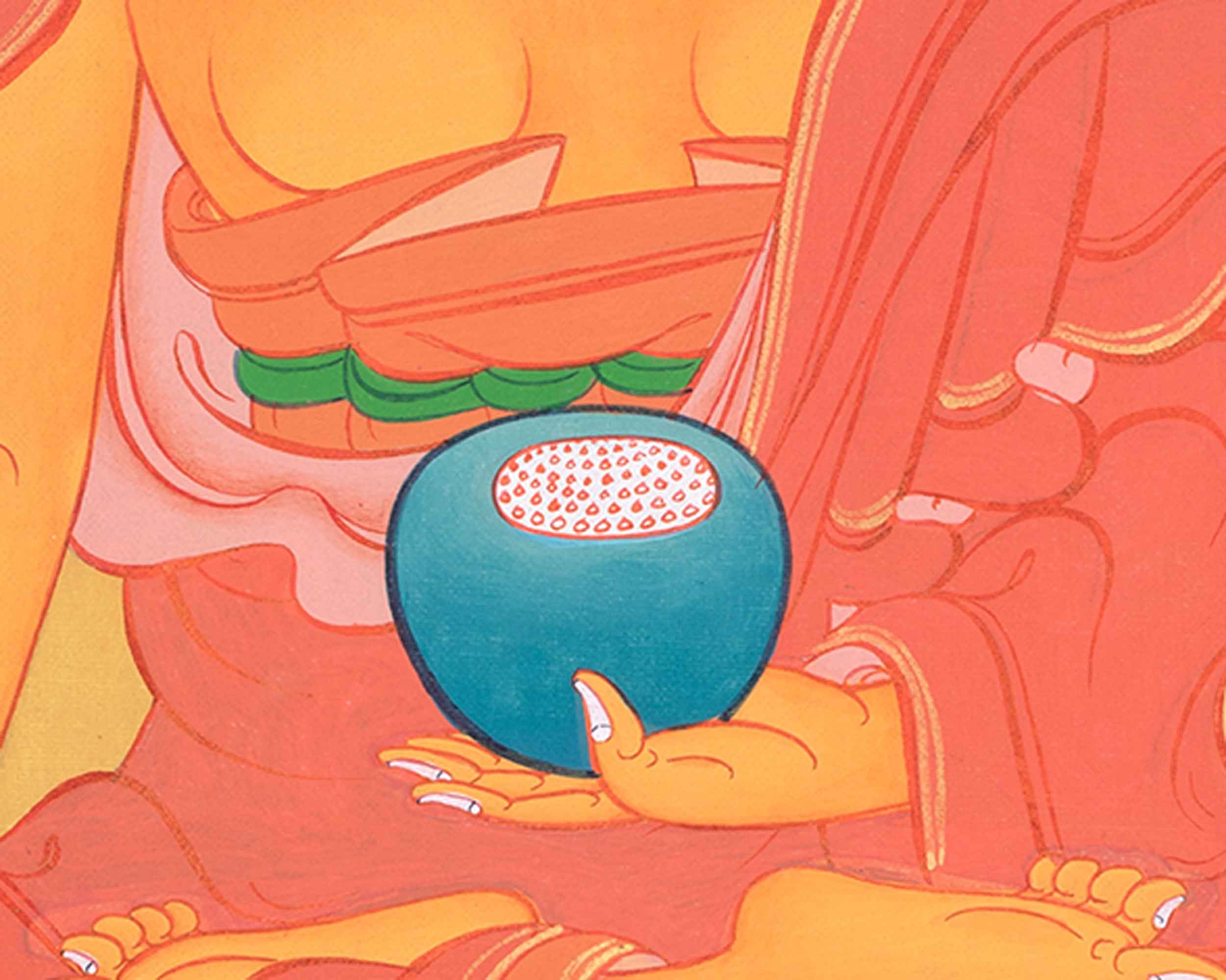 Shakyamuni Buddha Art | Hand Painted Sacred Thangka Painting | Spiritual Wall Decors