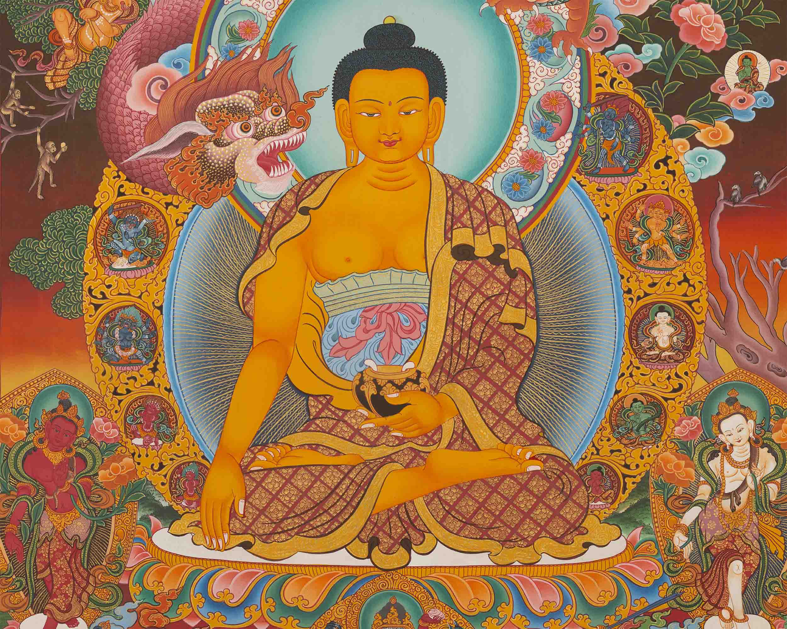 Shakyamuni Buddha Print | Religious Artwork | Wall Hanging Decoration