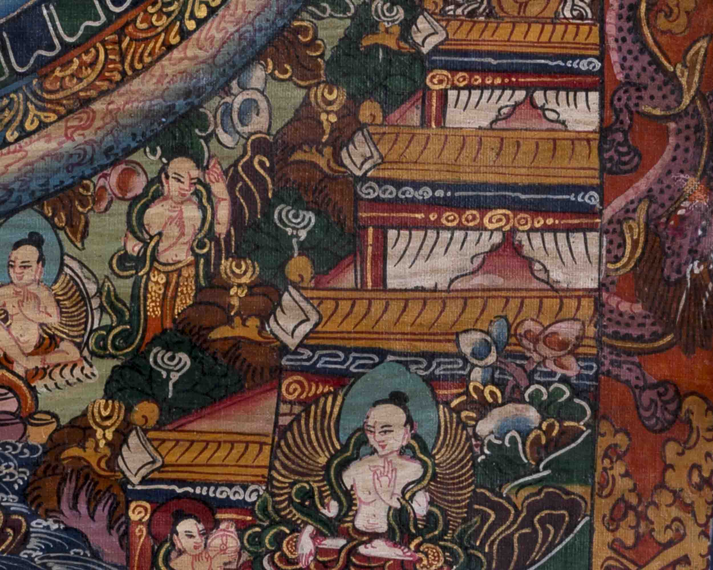 Traditional Heruka Mandala | Religious Buddhist Thangka | Wall Decors