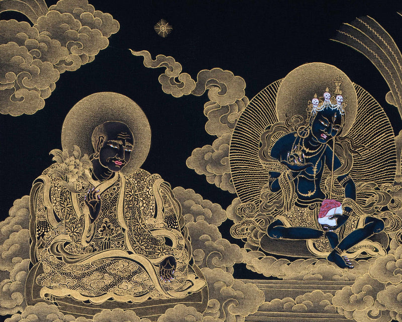 Sakya Mahakala with His Retinues and Sakya Masters, A complete Set of Mahakala Thangka