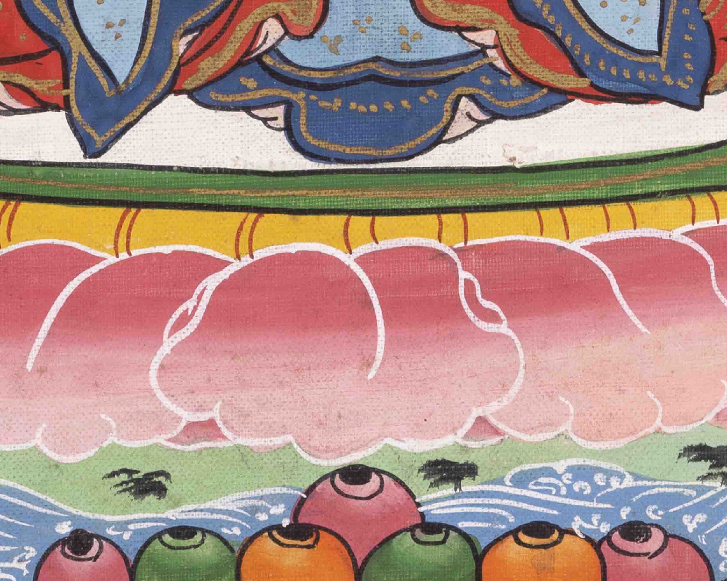 Vintage Avalokitesvara Chengrezig Thangka | Wall Decor Painting
